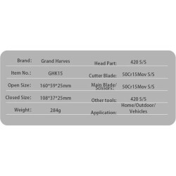 Grand Harvest GHK15 Hurricane Multi Tool (19 İşlev) - 5