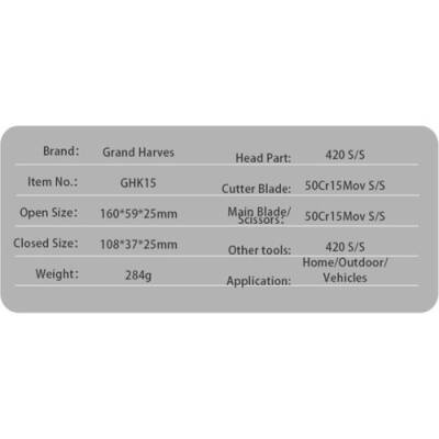 Grand Harvest GHK15 Hurricane Multi Tool (19 İşlev) - 5