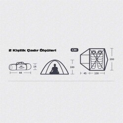 Naturehike P-Serisi 2 Kişilik Kamp Çadırı Yeşil - 6
